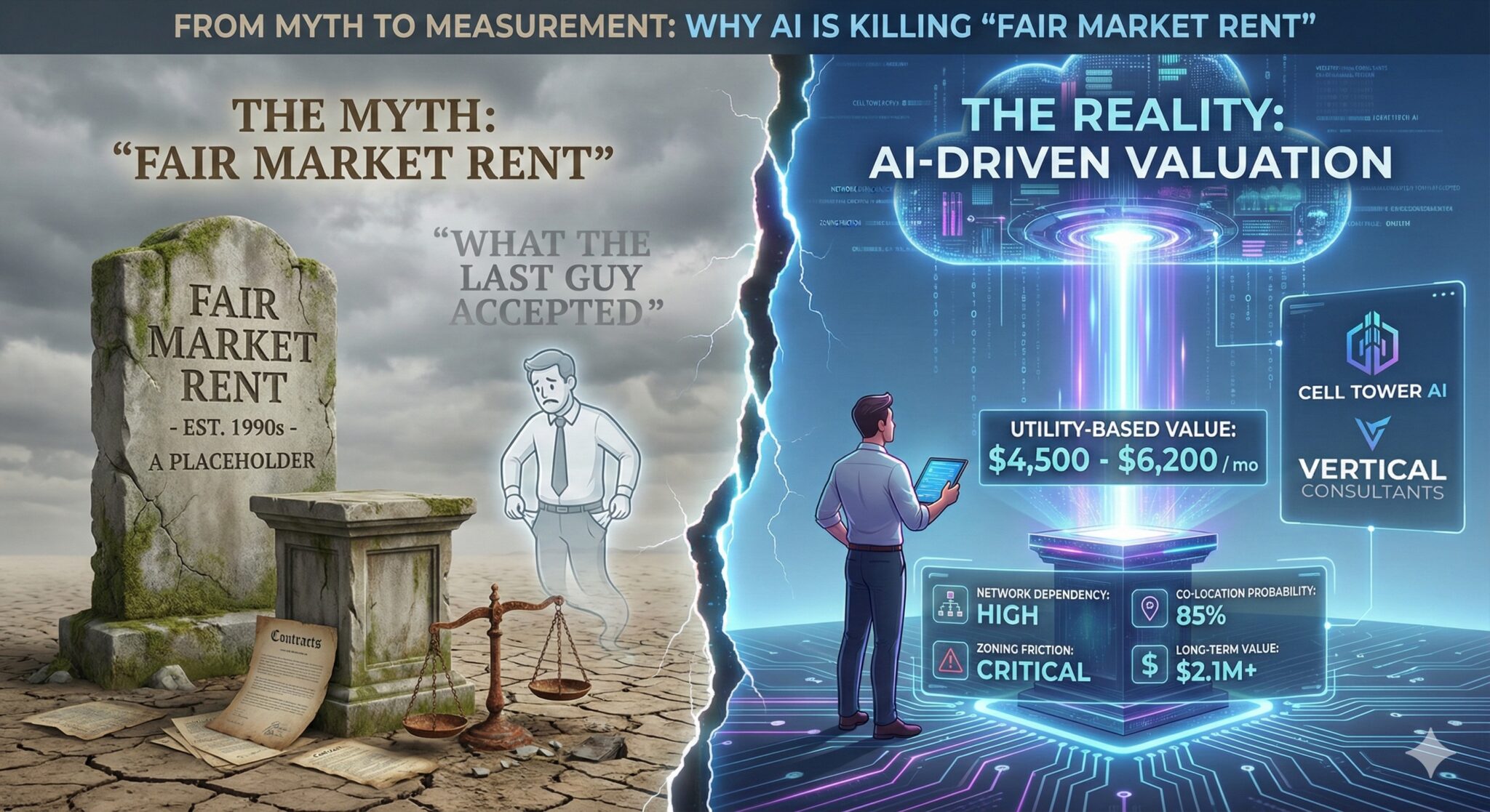 Fair market rent for cell tower leases