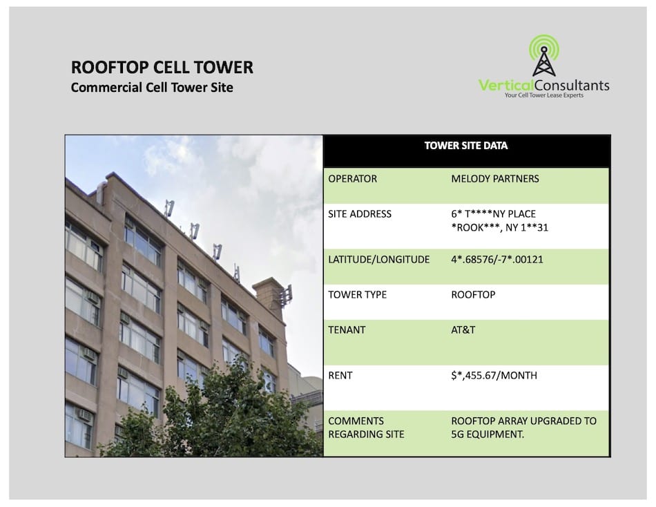 Rooftop cell tower data